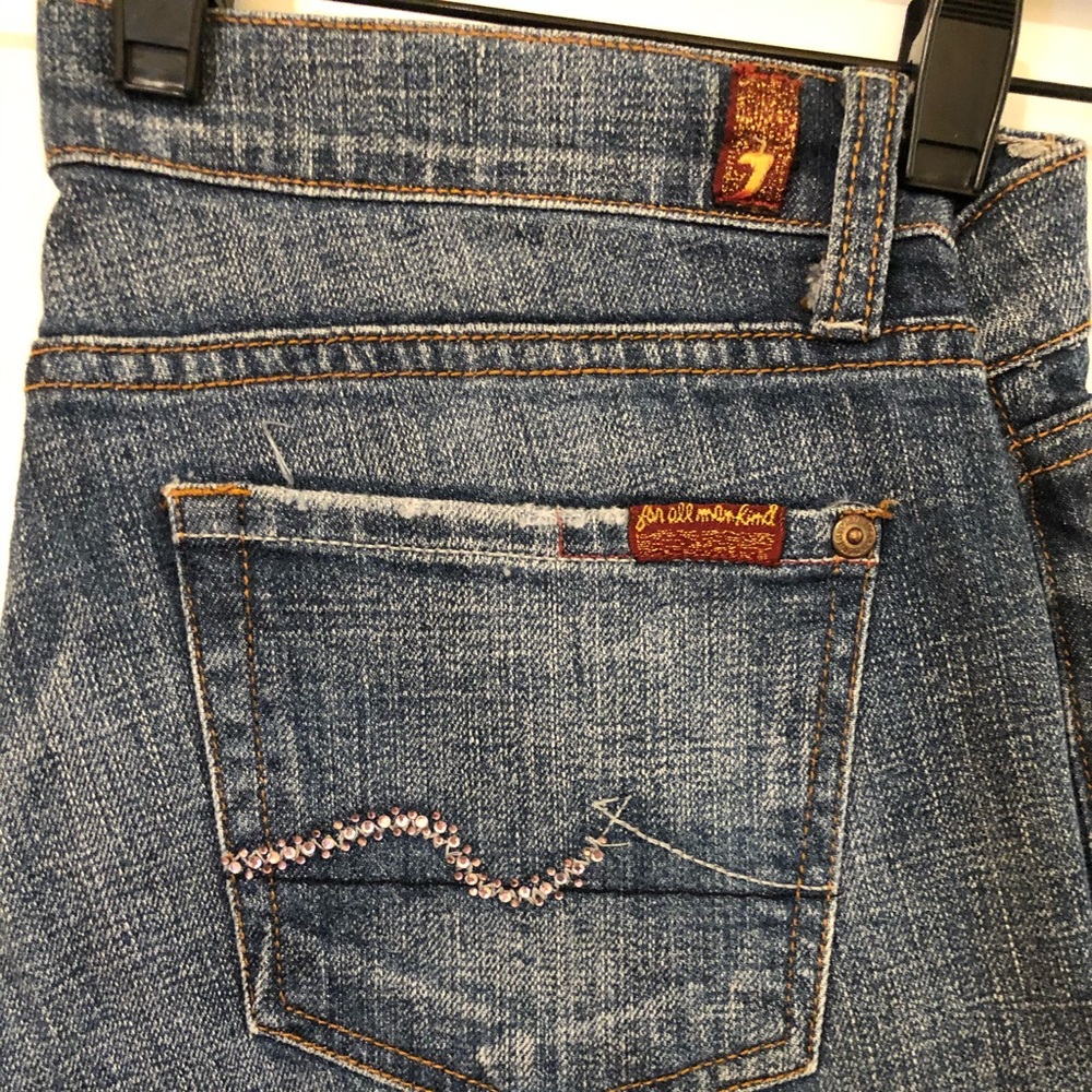 Women’s 7 For All Mankind Rhinestone Pocket Jeans!